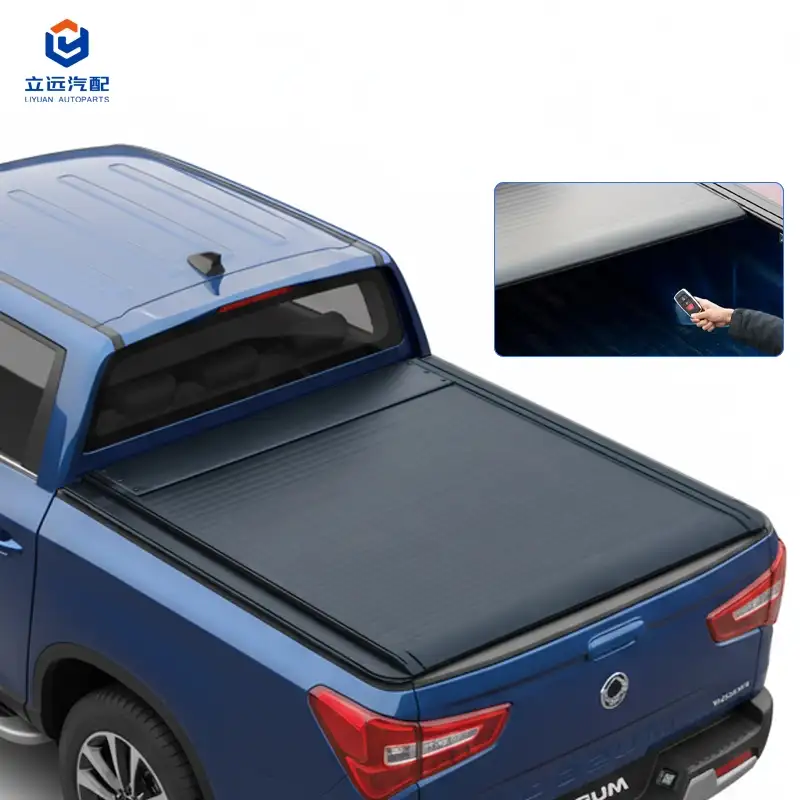 Penutup Tonneau Boleh Tarik Aluminium Keras Elektrik untuk Ssangyong