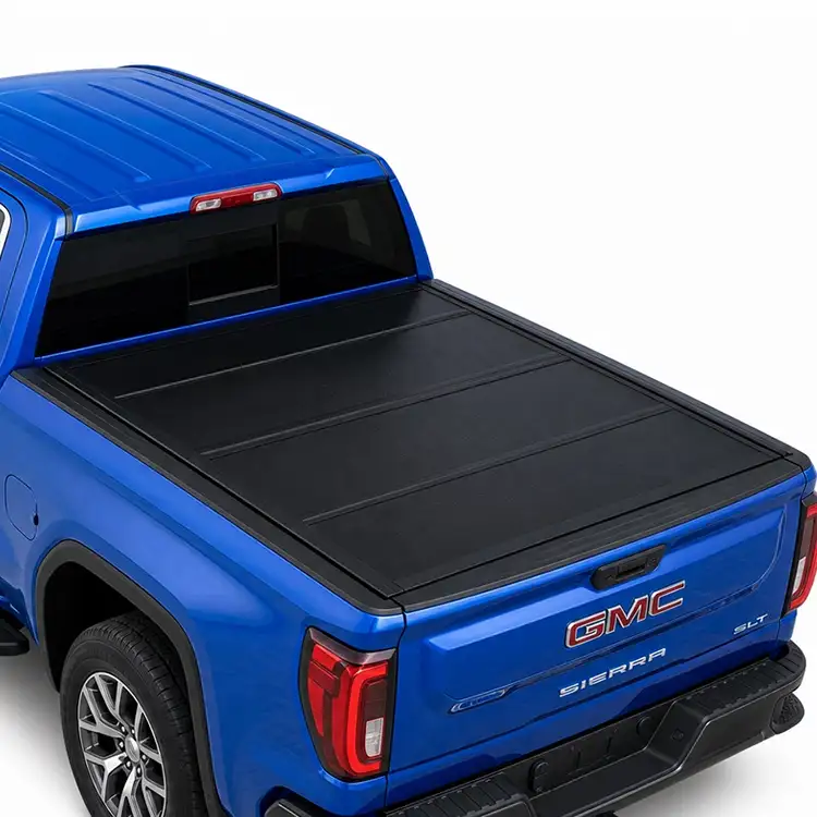 Penutup Tonneau Empat Lipat Keras Profil Rendah untuk GMC Sierra