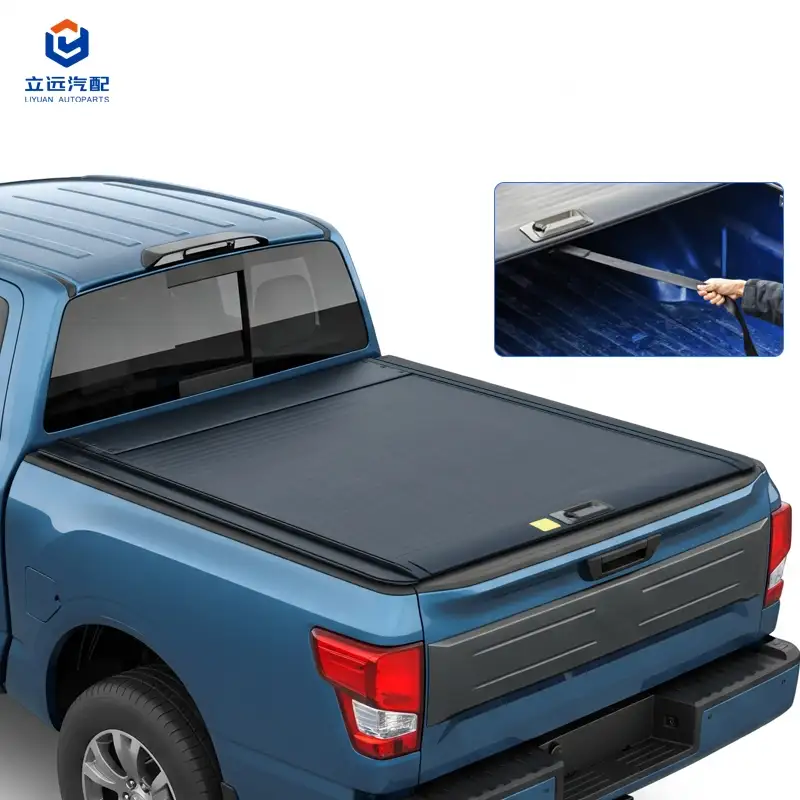 Penutup Tonneau Boleh Tarik Aluminium Keras Manual untuk Nissan Mitsubishi