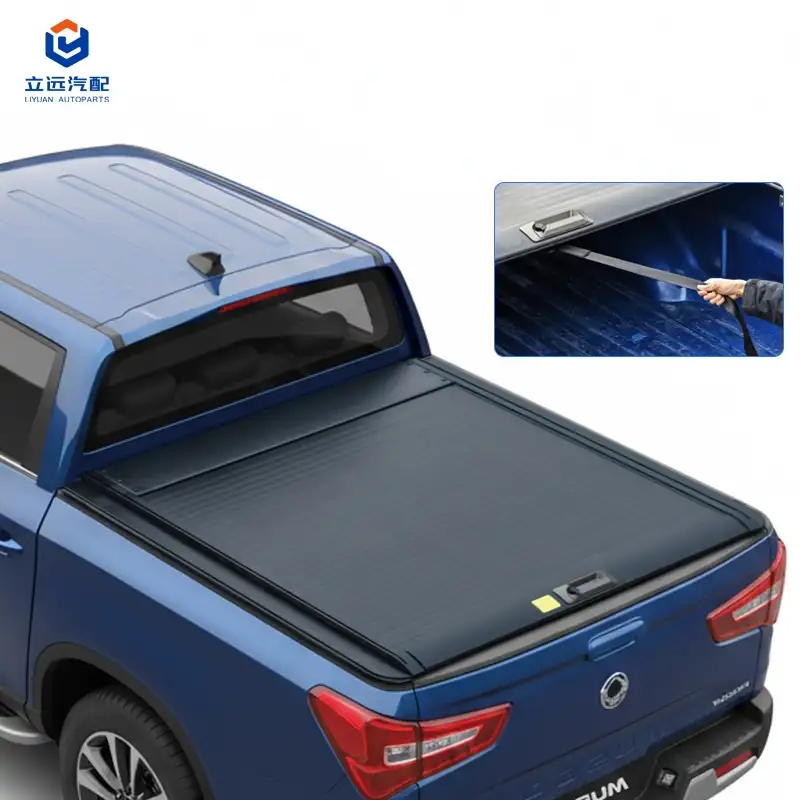 Penutup Tonneau Boleh Tarik Aluminium Keras Manual untuk Ssangyong