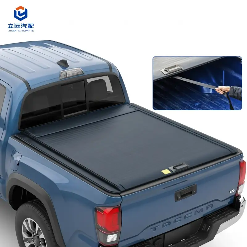 Penutup Tonneau Boleh Tarik Aluminium Keras Manual untuk Toyota