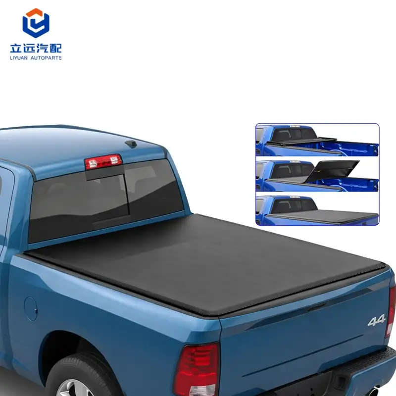 Sarung Tonneau Tiga Lipat Vinil Lembut untuk Dodge