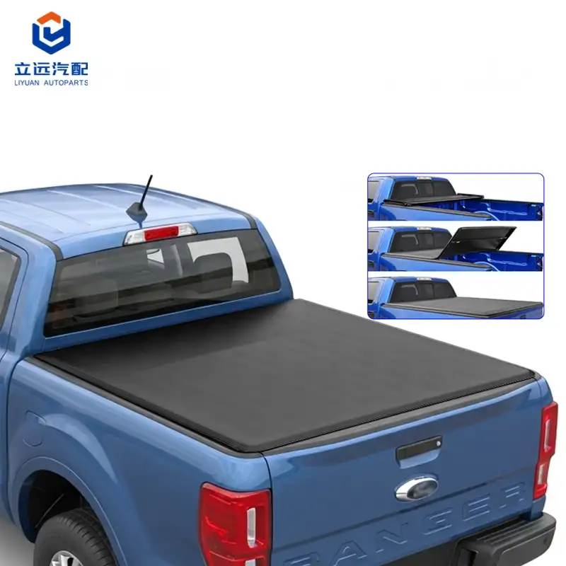 Penutup Tonneau Tri-Lipat Vinil Lembut untuk Ford Lincoln