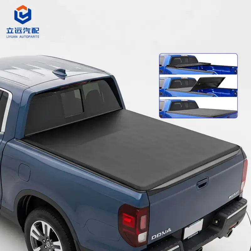 Sarung Tonneau Tri-Lipat Vinil Lembut untuk Honda Jeep