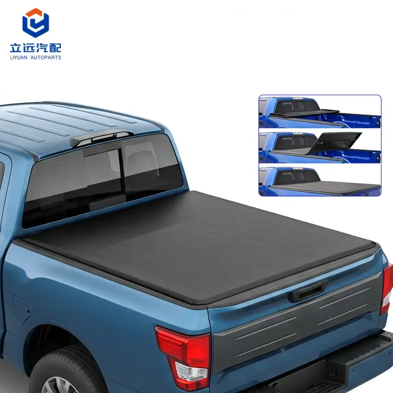 Penutup Tonneau Tri-Lipat Vinil Lembut untuk Nissan Suzuki